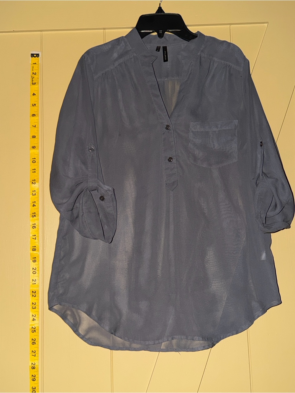 Maurices Slate Blue Button-Front Casual Shirt